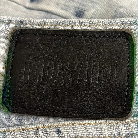 Edwin Beth Boyfriend Ankle Acid Washed Distressed Jeans - Size 27 - Picture 8 of 11